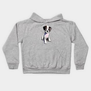 Cute puppy posing Kids Hoodie